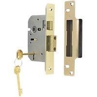ERA 5 Lever Brass 5-Lever Mortice Sashlock 64mm Case - 44mm Backset (93564)