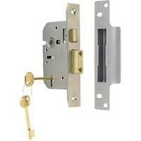 ERA 5 Lever Satin Nickel 5-Lever Mortice Sashlock 64mm Case - 44mm Backset (74653)