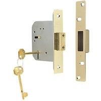 ERA 5 Lever Brass 5-Lever Mortice Deadlock 76mm Case - 56mm Backset (88893)