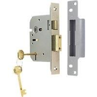 ERA 5 Lever Satin Nickel 5-Lever Mortice Sashlock 76mm Case - 56mm Backset (99456)