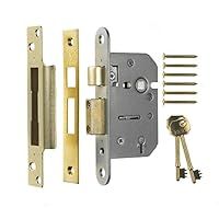 ERA 202-31 Viscount 2.5-inch/ 64mm 5 Lever High Security Mortice Sashlock - Brass Effect, Gold