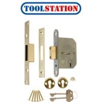 Viscount 5 Lever Mortice Deadlock 76mm Brass