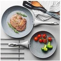 Salter BW04136 Marble Collection 2 Piece Frying Pan Set, 20/24 cm, Grey