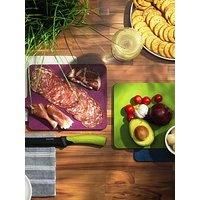 Salter Chopping Board Set Multicolour Set of 4 Easy Storage Compact Board Stand