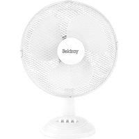 Beldray® EH3198 Oscillating 12 inch Desk Fan,Adjustable Head,3 Speeds,35W, White