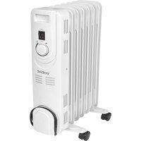 Beldray 7 Fin Oil Filled Electric Radiator 1.5kW Heater White 3 Settings EH3748