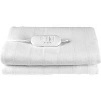 Kleeneze KL3754 Heated Underblanket – For Double Beds, Machine Washable Under Bed Cover, 3 Heat Settings, Soft Fabric Electric Blanket, Detachable Controller, Tie Down Design, 35W, 135 x 120cm