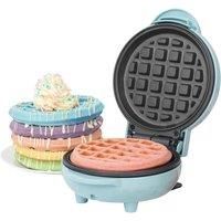 Mini Waffle Maker Iron Dessert Maker 550W Sorbet Pastel Blue Giles & Posner