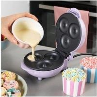 Mini Doughnut Maker Dessert Machine 550W Sorbet Pastel Purple Giles & Posner