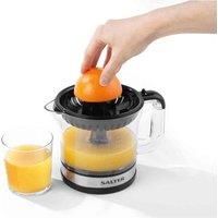 Salter EK5025 Electric Citrus Juicer, Smooth or With Bits, 600 ml Jug, Pouring Lid, 2 Interchangeable Cones, Adjustable Filter, Pulp Control, Easy to Clean, 30 W,