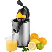Salter EK5026 Deluxe Citrus Juicer, Lemon, Orange Juice, 2 Interchangeable Cones, 2-Way Functionality, Anti-Drip System, Durable and BPA Free, Lever Arm, 100 W, Stainless Steel, Silver