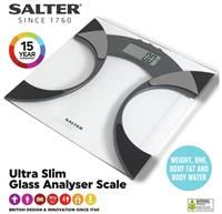 Salter Analyser Bathroom Scales Digital Weighing 4 User Memory Carpet Feet 160kg