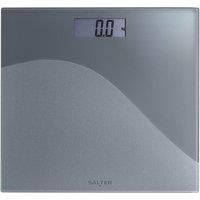 Salter SA00287WVFEU12 Wave Electronic Bathroom Scale – Frosted Glass, 180kg Capacity, Textured Platform, Easy Read LCD Display, Instant Read Step-On Technology, Digital Bathroom Scales, Body Weight