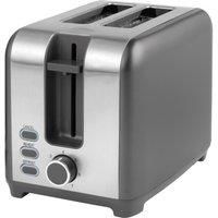 Salter EK4536GUNMETAL Cosmos 2-Slice Electric Toaster –7 Levels of Variable Browning Control, Defrost, Reheat and Cancel Functions, Removable Crumb Tray for Easy Cleaning, Indicator Lights, 930W, Grey