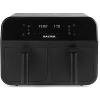 NEW Salter Dual Air Fryer 7.4L Non-Stick Double Drawer LED Display Family EK4750