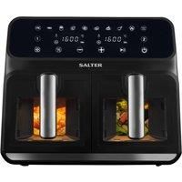 Salter Air Fryer Dual 7.6L Double Glass Window Draw Family Touch Digital Display