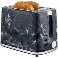 Salter EK5832BMA Marble 2-Slice Toaster – Wide Slots, Extra Thick Bread, 7 Browning Levels, Removable Crumb Tray, Unique Marble Effect*, Defrost, Reheat, Cancel, Self-Centring, 900W, Black