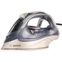 Beldray BEL01621 Steam Iron – 3200 W POWERLITE, Auto Shut-off Function, Smooth Ceramic Soleplate, 320ml Water Tank, Steam Shot and Water Spray Function, 3m Power Cord, Anti-Calc, Titanium Edition