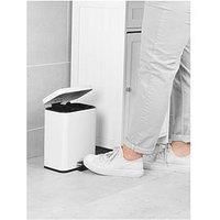 Beldray Double Compartment – 5 Litre Dual Separation Waste, Rectangular Rubbish, Removable Inner Buckets, Suitable For Bedrooms & Bathrooms, Foot Pedal Function, White, LA035235WHTFEU7