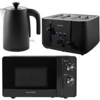 Salter COMBO-8686 Kettle Toaster Microwave Set, Aluminium