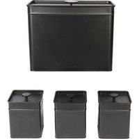 SALTER Kuro BW12614EU7 4-Piece Bread Bin & Canister Set - Black