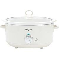Salter Retro 6.5L Slow Cooker 3 Heat Settings/Keep Warm for Family Cooking Cream