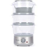 Salter Aspen 3-Tier Food Steamer 7.5L Capacity Stackable & Collapsible Baskets