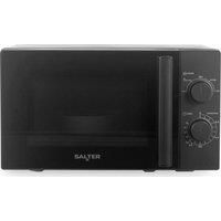Salter 20L Manual Microwave 35-Min Timer Dial Control 25cm Glass Turntable Kuro