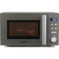 Salter Cosmos Microwave – 20 Litre Solo Microwave Oven with Digital Display, 800W, Compact, 8 Auto Cooking Functions, Defrost Function, 95 Minute Timer, 25.5 cm Glass Turntable, Easy Clean, Blue Grey