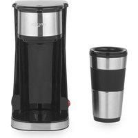 Salter One Cup Filter Coffee Maker & 420ml Travel Mug Reusable Filter Brew & Go