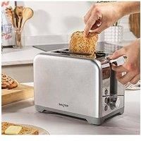 Salter Aspen 2-Slice Toaster Wide Slot 7 Levels Removable Crumb Tray 930W Silver