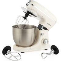 Salter Retro Cream Stand Mixer – 5L Electric Food Kitchen Mixer, Stainless Steel Removable Mixing Bowl, Accessories Included, Dough Hook, Wire Whisk, Beater, 8 Speed Settings & Pulse Function, 1300W