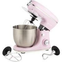 Salter Retro Stand Mixer, 5L Bowl, 1300W, 8 Speeds, Dough Hook, Whisk, Pink