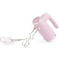 Salter Pink Retro Hand Mixer – Electric Whisk, 5 Speeds + Turbo, XL Chrome Beater & Dough Hook Accessories, Baking Mixer, For Pizza Dough, Meringue, Eject Function, Vintage-Inspired Design, 400W