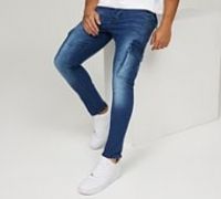 Brave Soul Skinny Fit Cargo Jean - Blue - Size 30/32