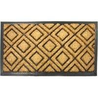 Diamond Coir Doormat Brown