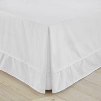 Dorma 500 Thread Count 100% Cotton Satin Plain White Valance White