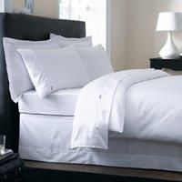 Dorma 500 Thread Count 100% Cotton Satin Plain White Duvet Cover White