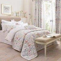 Dorma Wildflower Bedspread White, Blue and Yellow