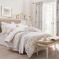 Dorma Wildflower Digitally Printed 100% Cotton Duvet Cover White / Purple