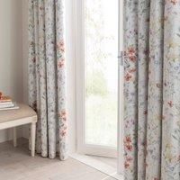 Dorma Wildflower Blackout Pencil Pleat Curtains White and Purple