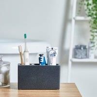 Grey Resin Electric Toothbrush Holder Grey