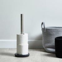 Grey Resin Toilet Roll Holder Grey