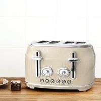 Retro Cream 4 Slice Toaster cream