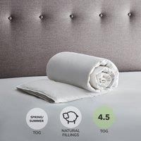 Fogarty White Goose Feather and Down 4.5 Tog Duvet White