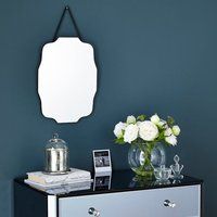 Decorative Hanging Wall Mirror 40x30cm Silver