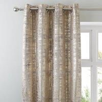 Romano Gold Velour Eyelet Curtains Gold