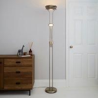 Father and Child 2 Arm Satin Chrome Floor Lamp Chrome (Silver)