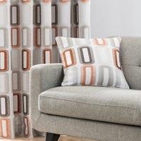 Elements Dahl Rust Cushion White, Red and Grey