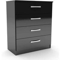 Lynx Black 4 Drawer Chest Black